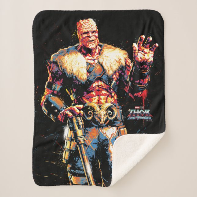 Korg Stylized Character Graphic Sherpa Blanket (Front)