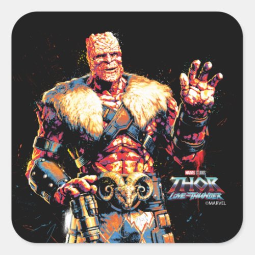 Korg Stylized Character Graphic Square Sticker