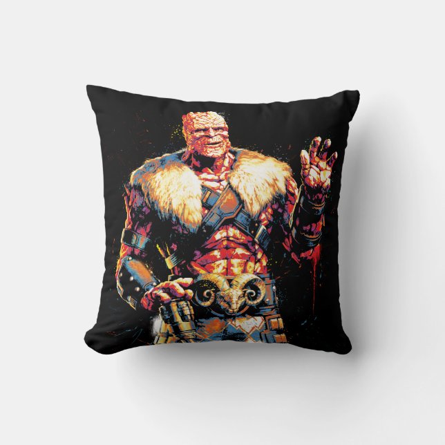 Korg Stylized Character Graphic Throw Pillow (Front)