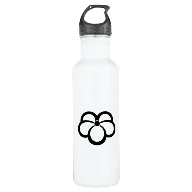 Korin-style shadowed ivy stainless steel water bottle (Front)