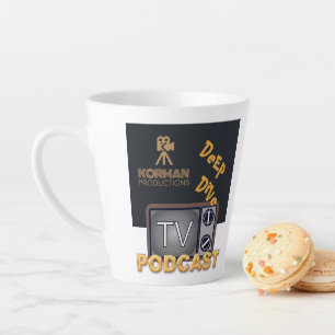 Korman Productions Deep Dive TV Podcast Latte Mug