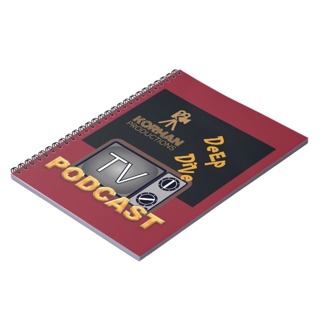 Korman Productions Deep Dive TV Podcast  Notebook (Left Side)