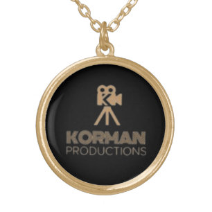 Korman Productions YouTube Channel Logo Gold Plated Necklace