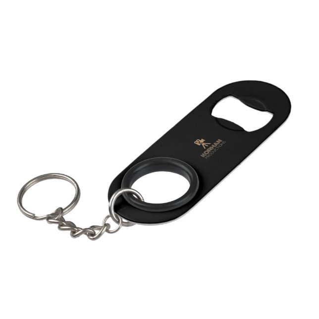 Korman Productions YouTube Channel Logo  Keychain Bottle Opener (Front Angled)