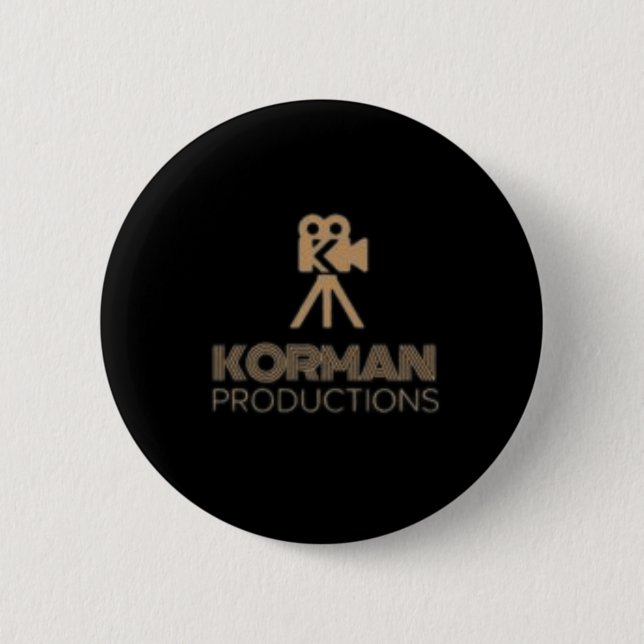 Korman Productions YouTube Channel Logo Round Button (Front)