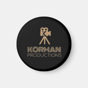 Korman Productions YouTube Channel Logo Round Magnet