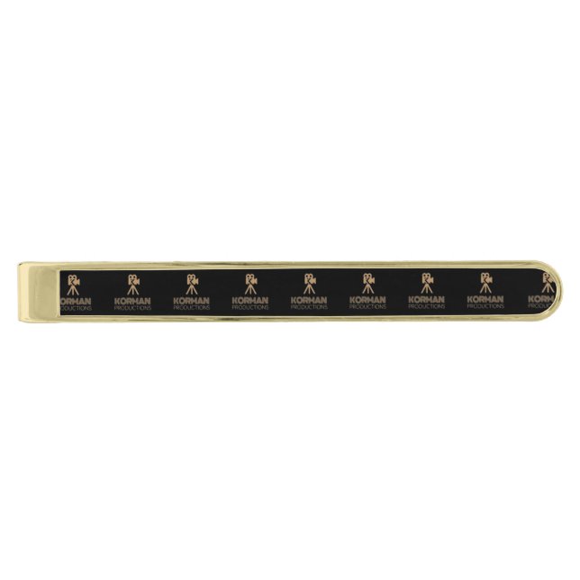 Korman Productions YouTube Channel Logo Tiled Gold Finish Tie Bar (Front)