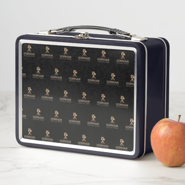 Korman Productions YouTube Channel Logo Tiled Metal Lunch Box (In Situ)