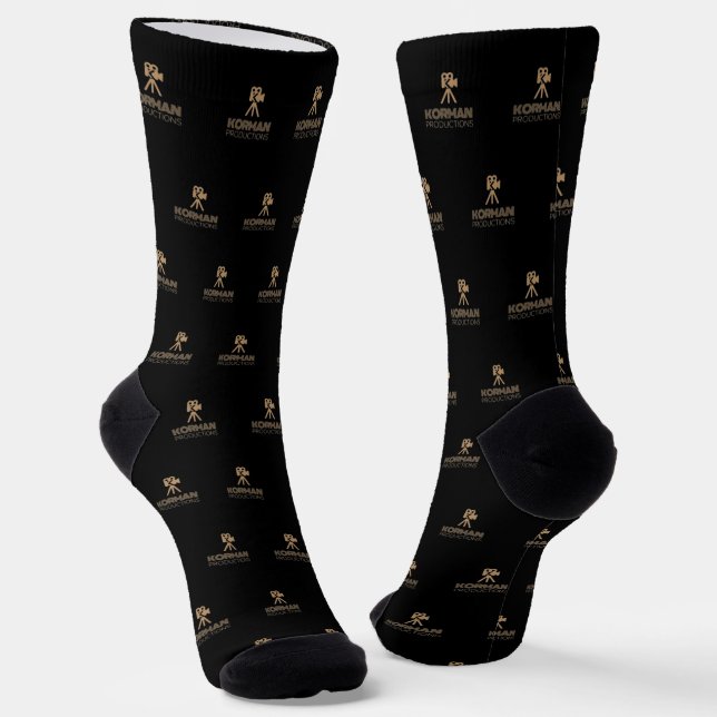 Korman Productions YouTube Channel Logo Tiled Socks (Angled)