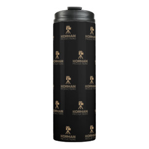 Korman Productions YouTube Channel Logo Tiled Thermal Tumbler