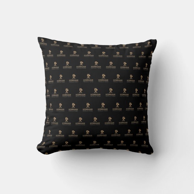 Korman Productions YouTube Channel Logo Tiled Throw Pillow (Front)