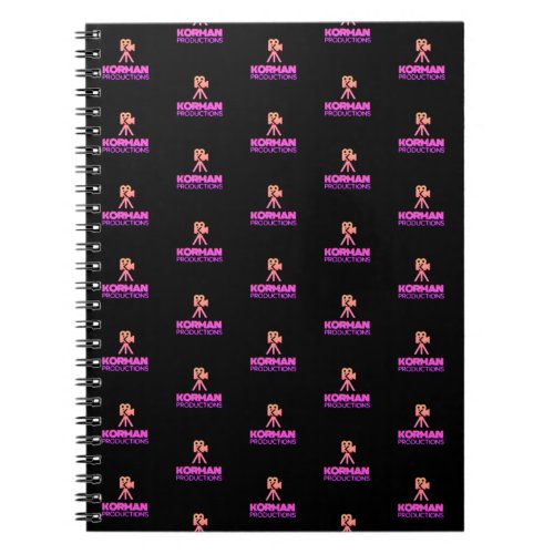 Korman Productions YouTube Channel Pink Logo Tiled Notebook