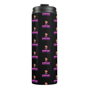 Korman Productions YouTube Channel Pink Logo Tiled Thermal Tumbler