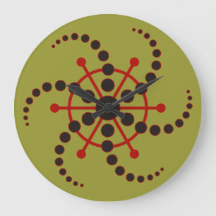 Kornkreis pictogram / crop circle pictogram VII Large Clock