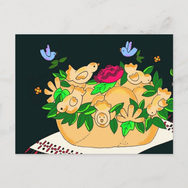 Korovai for Ukrainian Wedding Postcard (Front)