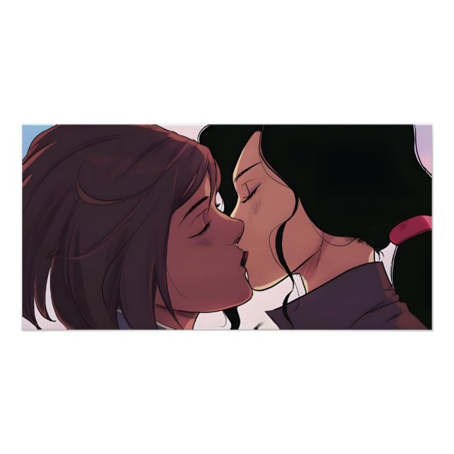 Korrasami Kiss | Korra and Asami Sato | Poster (Front)