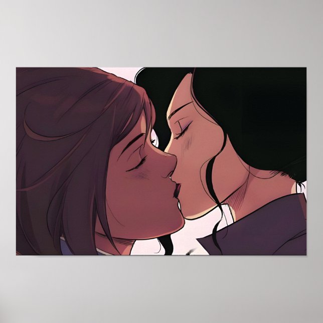 Korrasami Kiss | Korra and Asami Sato | Poster (Front)