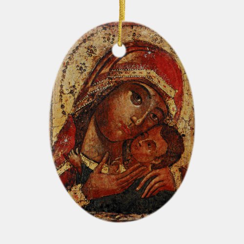 Korsunskaja icon of the Mother of God of Cherson Ceramic Ornament
