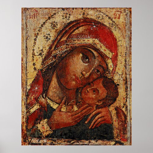 Korsunskaja icon of the Mother of God of Cherson Poster