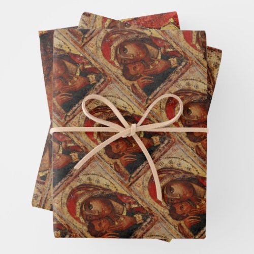 Korsunskaja icon of the Mother of God of Cherson Wrapping Paper Sheets