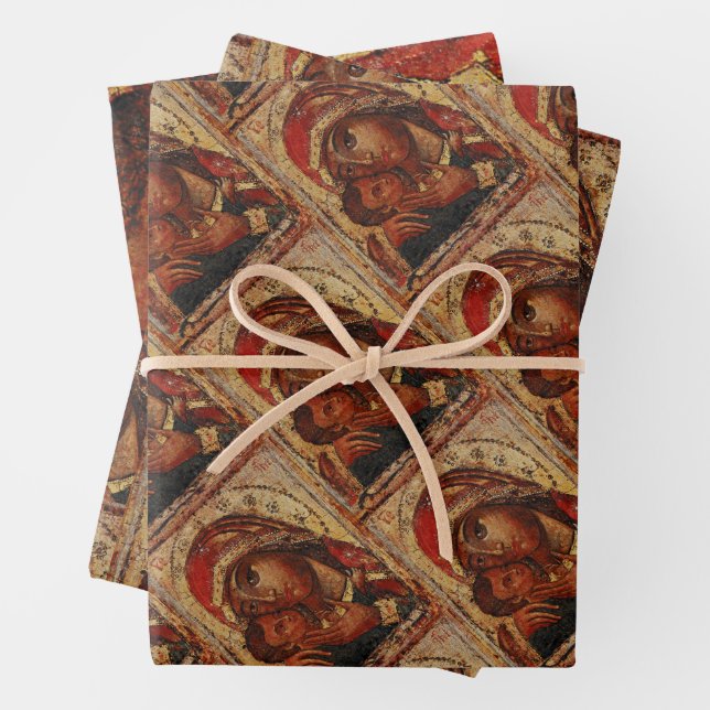 Korsunskaja: icon of the Mother of God of Cherson Wrapping Paper Sheets (In situ)