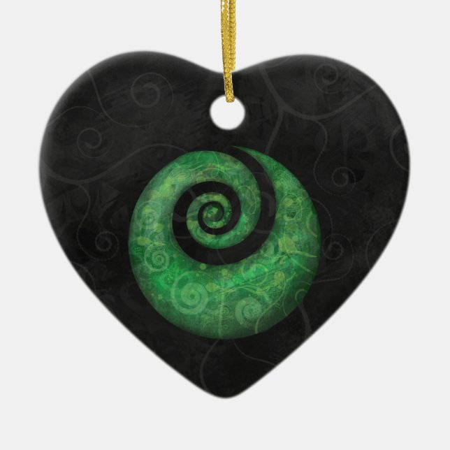 koru ceramic ornament (Front)