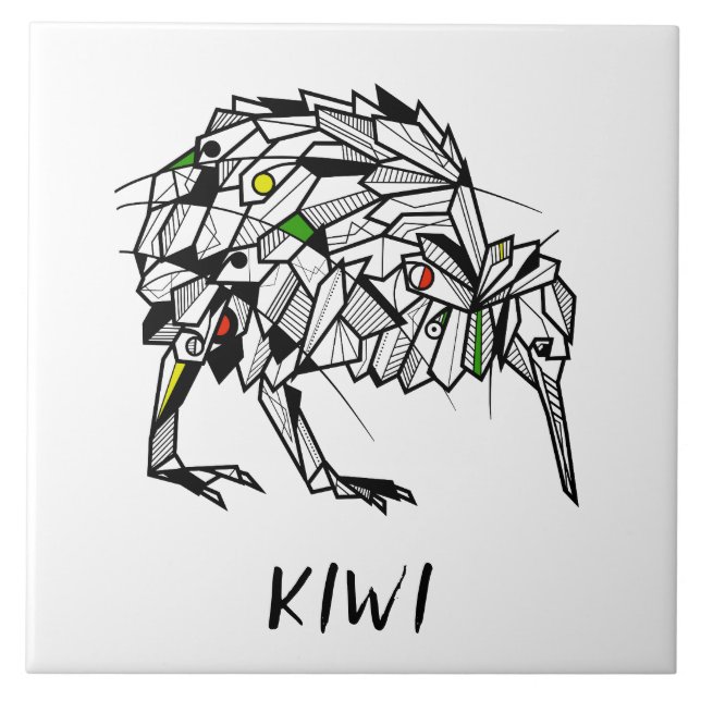 Koru Kiwi Ceramic Tile (Front)