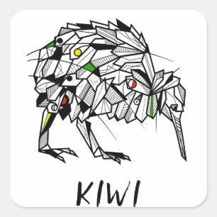 Koru Kiwi Square Sticker