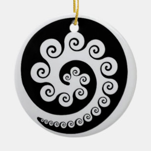 KORU of AOTEAROA new zealand Ceramic Ornament