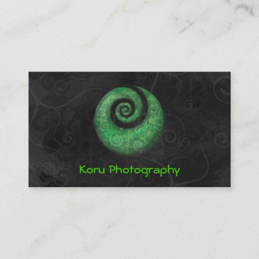 Customizable Koru Photography Business Card Templates