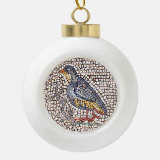 Kos Bird Mosaic Ceramic Ball Christmas Ornament at Zazzle