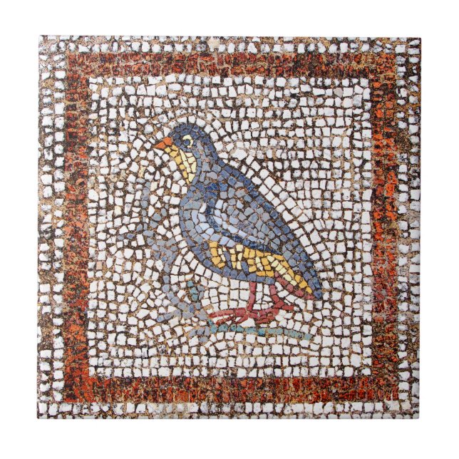 Kos Bird Mosaic Ceramic Trivet Tile (Front)