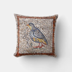 Kos Bird Mosaic Throw Pillow at Zazzle