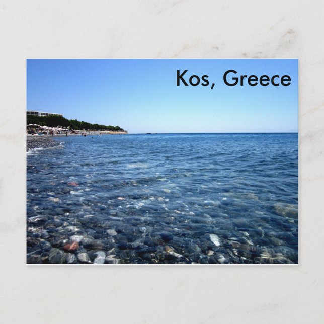 Kos, Greece Beach Scene Postcard (Front)