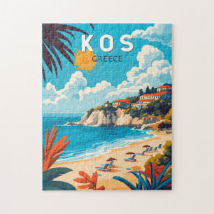 Kos Greece Travel Art Vintage Jigsaw Puzzle