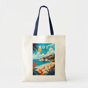 Kos Greece Travel Art Vintage Tote Bag
