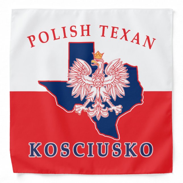 Kosciusko Polish Texan Bandana (Front)