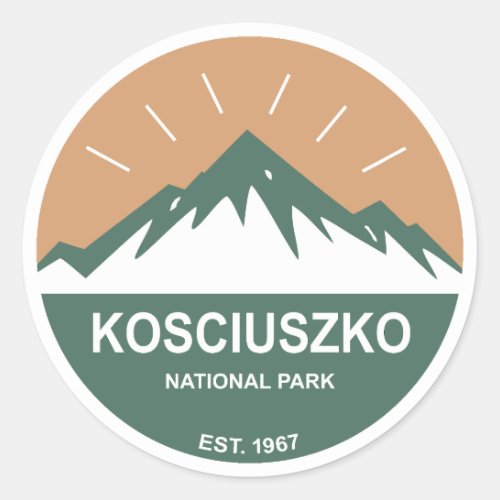 Kosciuszko National Park Classic Round Sticker
