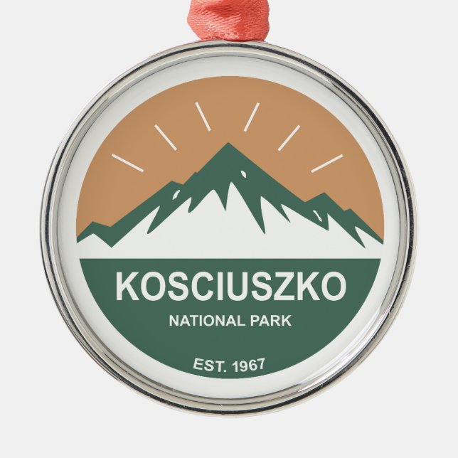 Kosciuszko National Park Metal Ornament (Front)