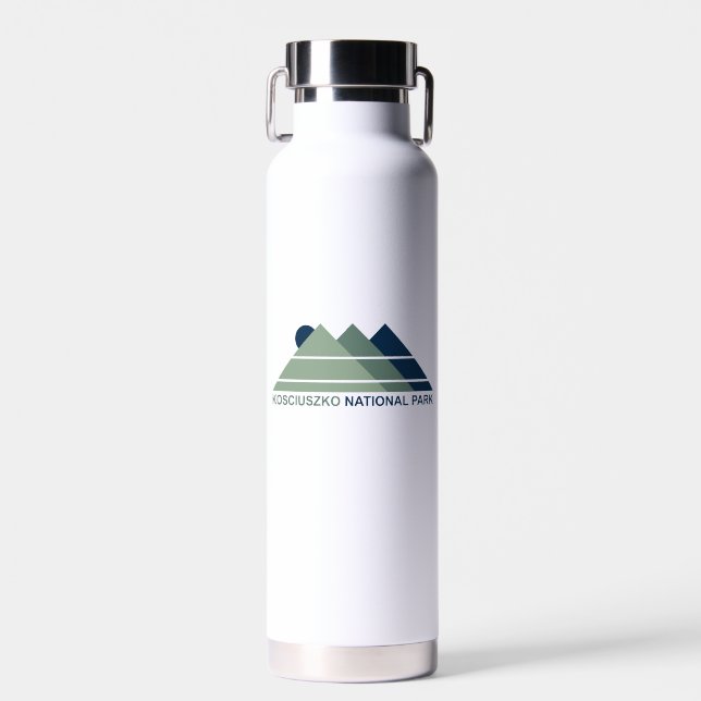 Kosciuszko National Park Mountain Sun Water Bottle (Front)