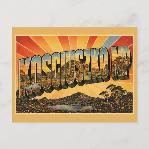 Kosciuszko National Park NSW Australia Alpine Postcard