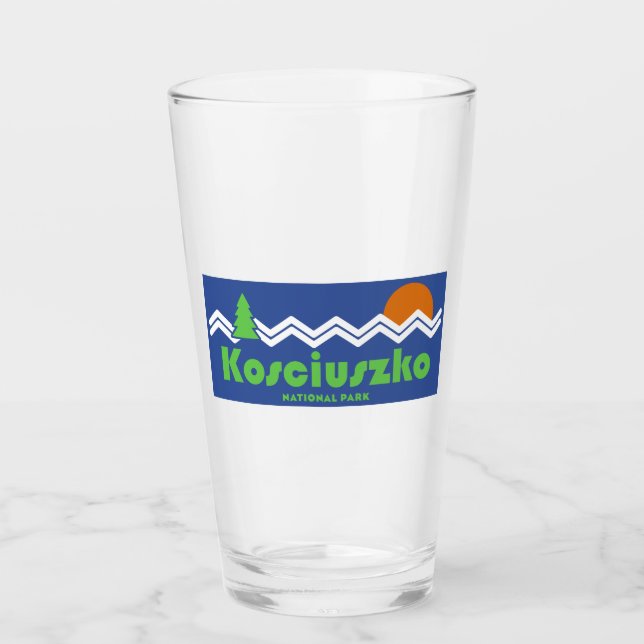 Kosciuszko National Park Retro Glass (Front)