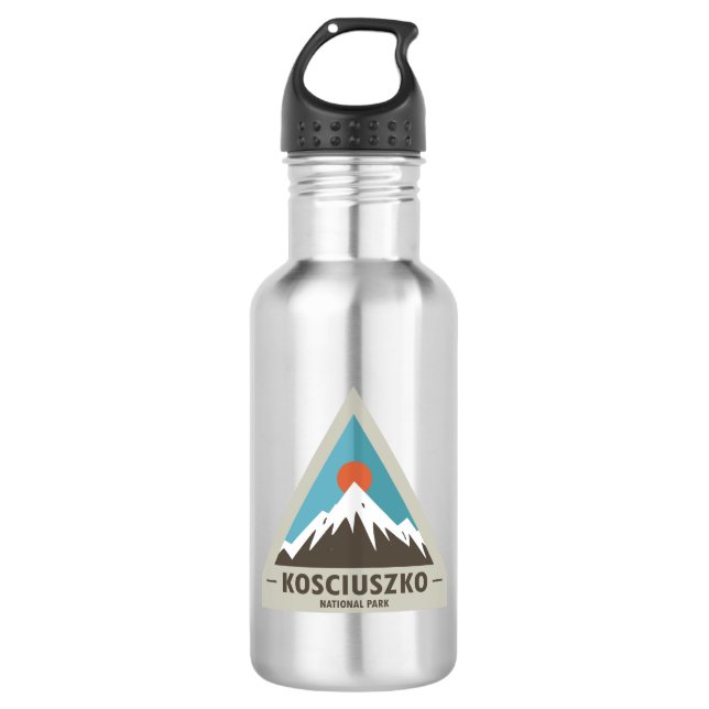 Kosciuszko National Park Stainless Steel Water Bottle (Front)
