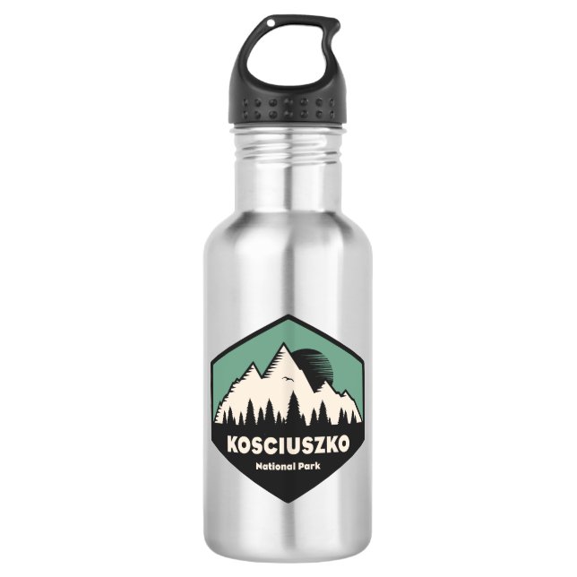 Kosciuszko National Park Stainless Steel Water Bottle (Front)