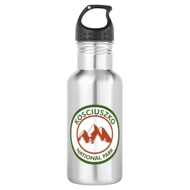 Kosciuszko National Park Stainless Steel Water Bottle (Front)