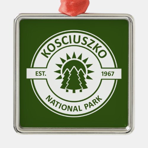 Kosciuszko National Park Sun Trees Metal Ornament