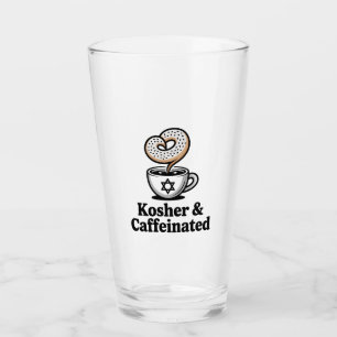 Kosher and Caffeinated Jewish Coffee Hanukkah Glass