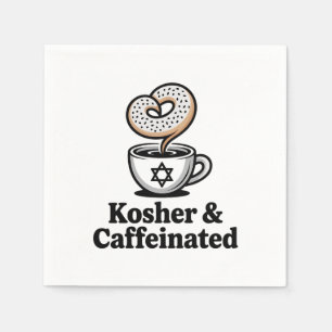 Kosher and Caffeinated Jewish Coffee Hanukkah Napkins