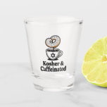 Kosher and Caffeinated Jewish Coffee Hanukkah   Shot Glass<br><div class="desc">Kosher Caffeinated,  Jewish Coffee Lover,  Hanukkah Caffeine,  Hebrew Culture Humor,  Kosher Coffee Meme,  Festive Jewish Drink,  Hanukkah 2025,  Coffee Obsession,  Jewish Holiday Energy,  Caffeinated Tradition</div>