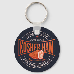 Kosher Ham for Chrismukkah Hanukkah Keychain